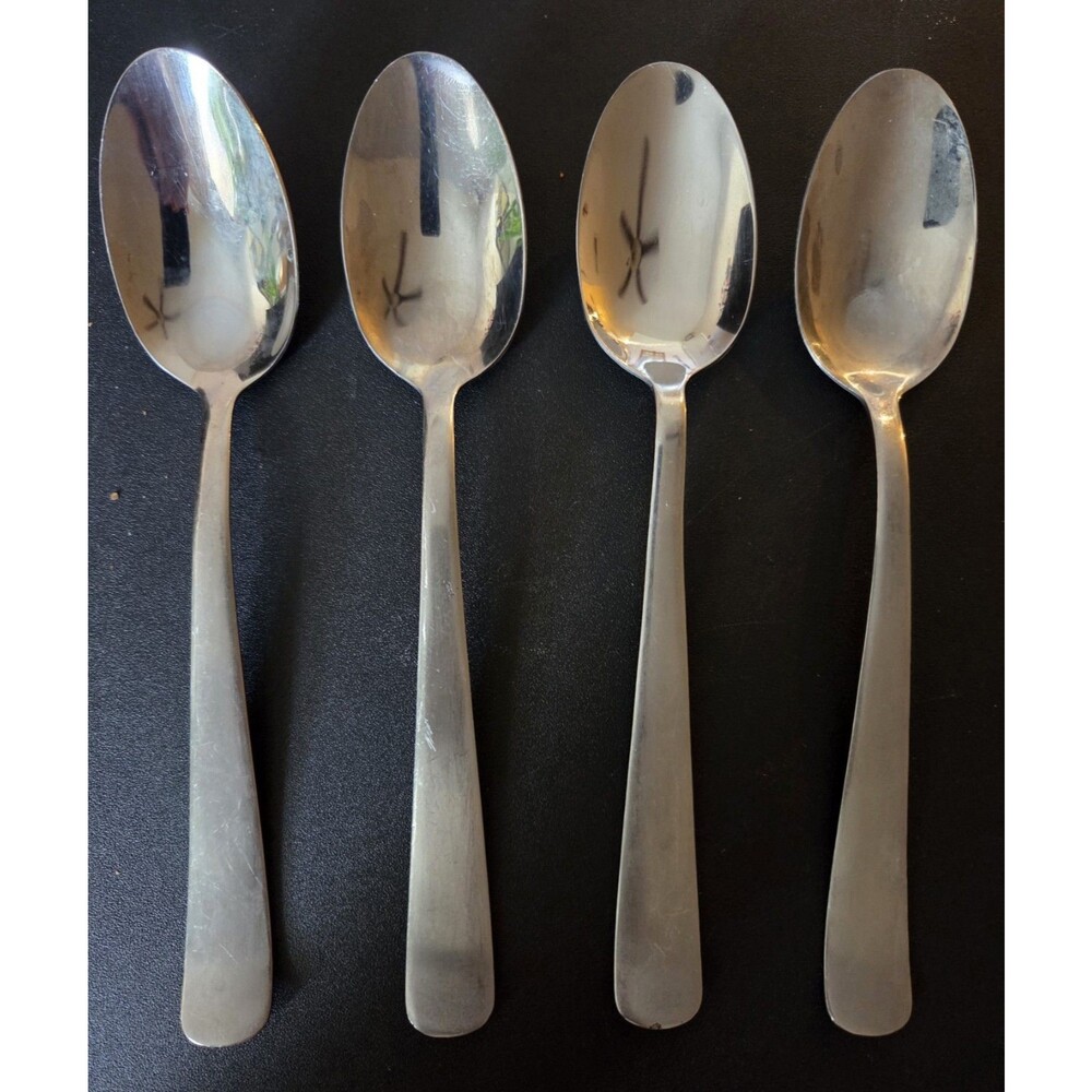 Lot Of 4 Cambridge Silver Ascot (Stainless) Oval Soup Spoons